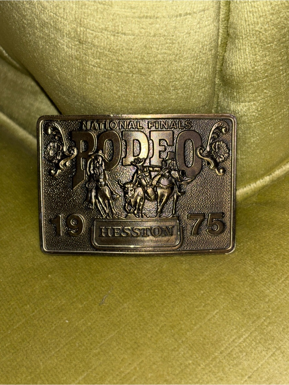 *NOS* NFR ***1975 NATIONAL FINALS RODEO*** HESSTON COLLECTOR BUCKLE